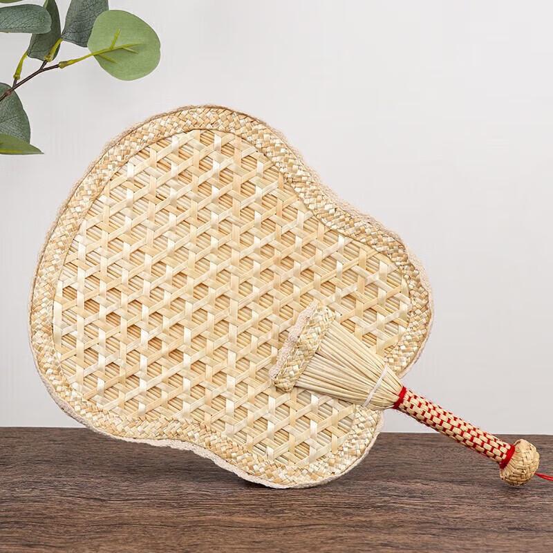 TaTanice Hand-Woven Straw Palm Leaf Fan