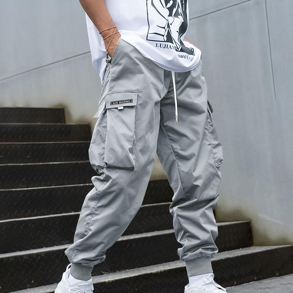 Pánské kalhoty Cargo v pase s klopou a stahovací šňůrkou