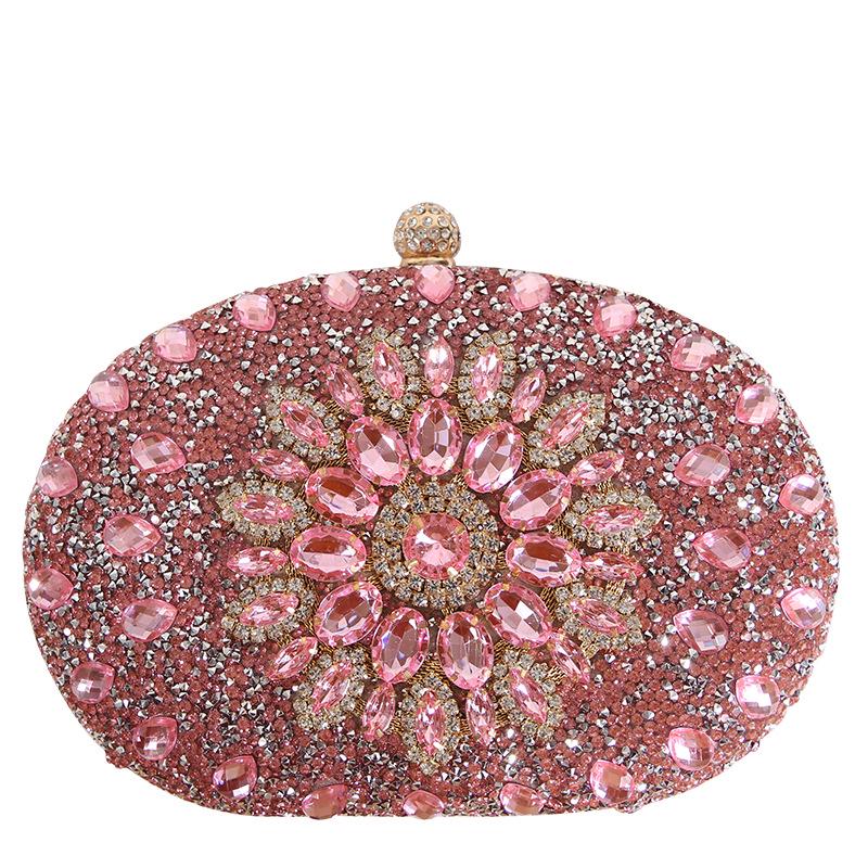 Sunflower Evening Clutch: Stylish Diamond-Embellished Bag for European and American Parties