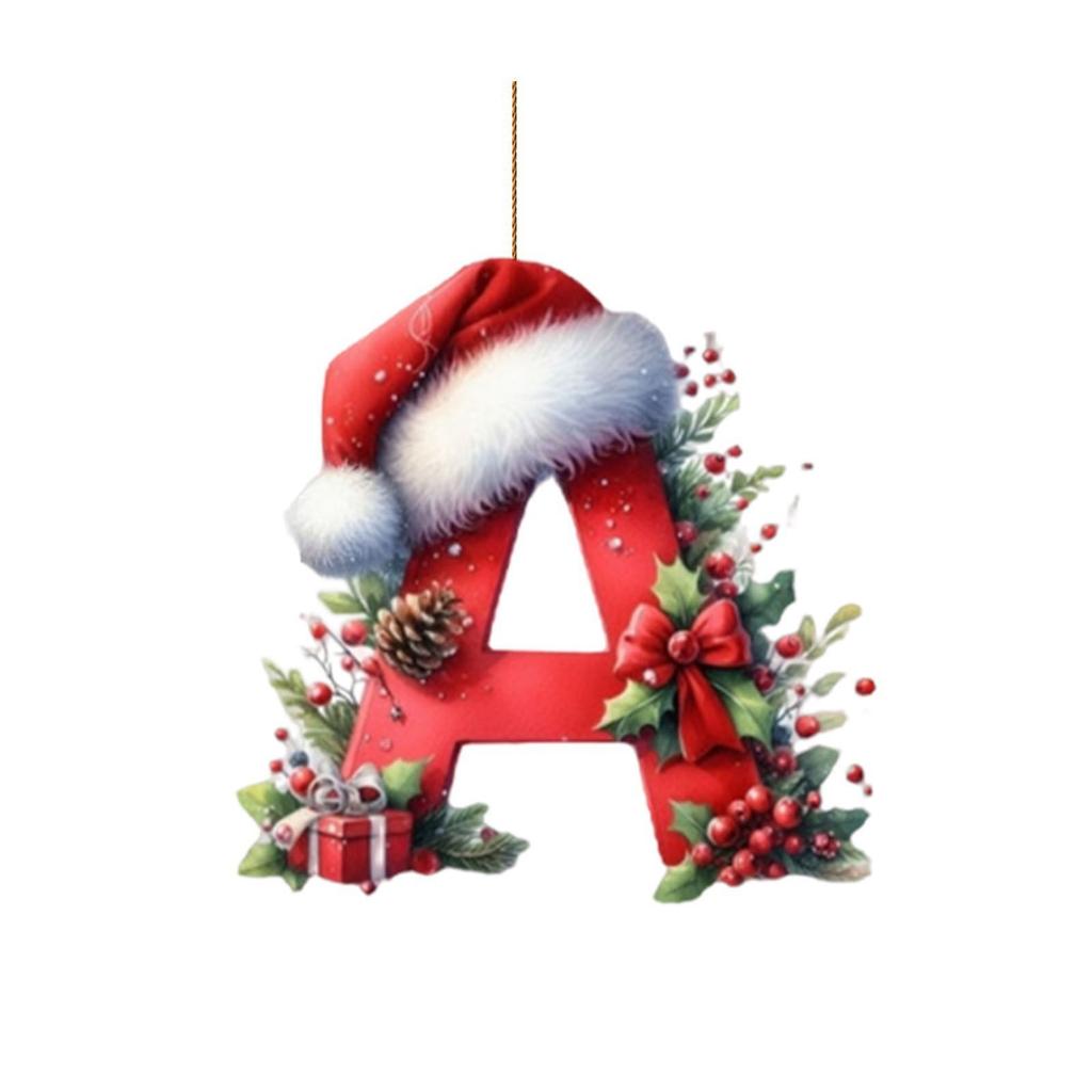 Christmas Acrylic Letter Ornament New Design 2D Plane Car Hanging Tree Decor Holiday Festive Home Decor Unique Xmas Decor Gift