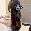 Hair Clamps Diamond Hollow Flower Hair Clip Exquisite Women's Hair Accessory