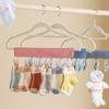1/2pcs Foldable Clothes Hanger Clips Portable Fabric Clothes Hanger Multifunction Socks Underwears Clothespins Closet Organizer