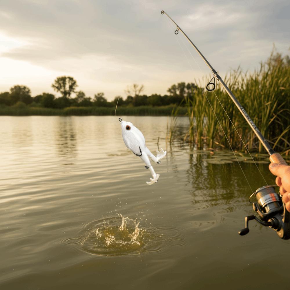 Floating Bait Frog Lure Double Propellers Soft Frog Lure Bass Fishing Lures  Bass Fishing