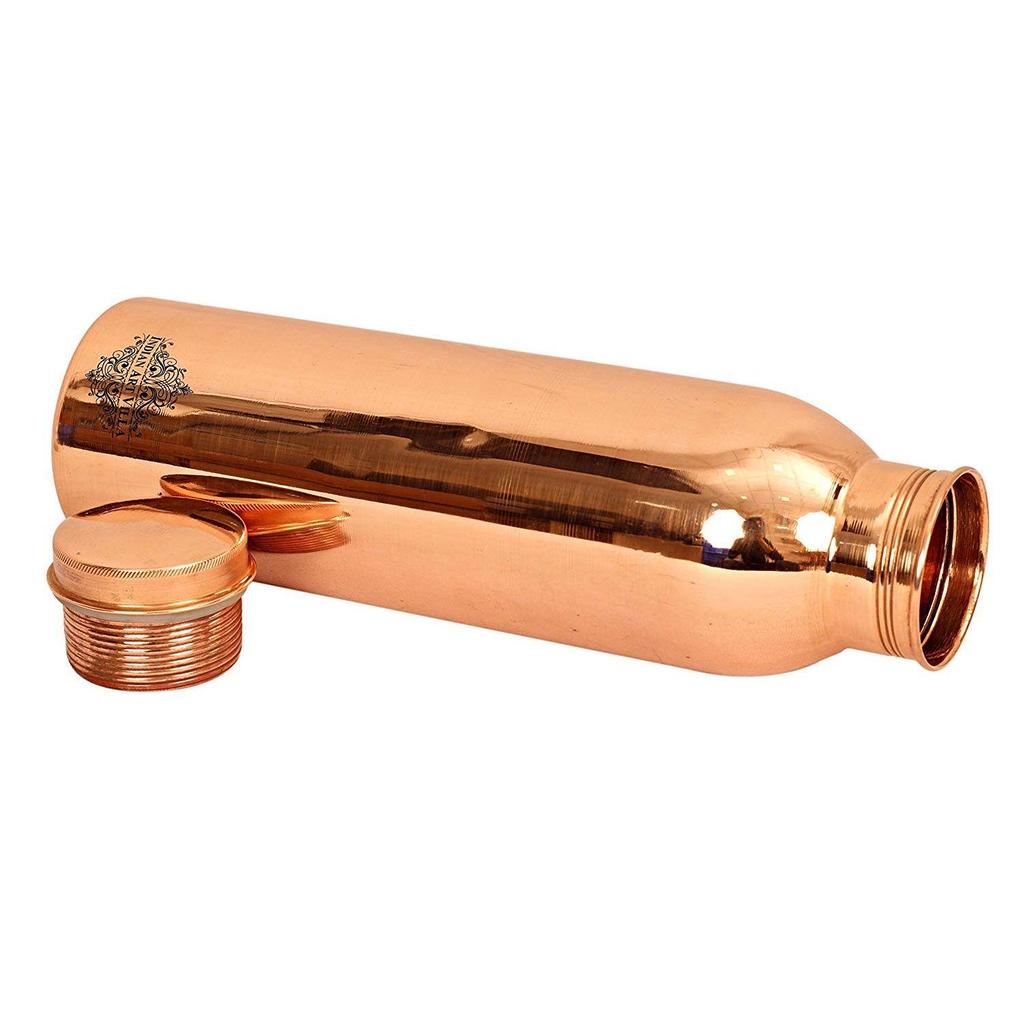 Design Fugenlose Auslaufsichere Kupferwasserflasche für Reise-Essential, Yoga, 1000 ml