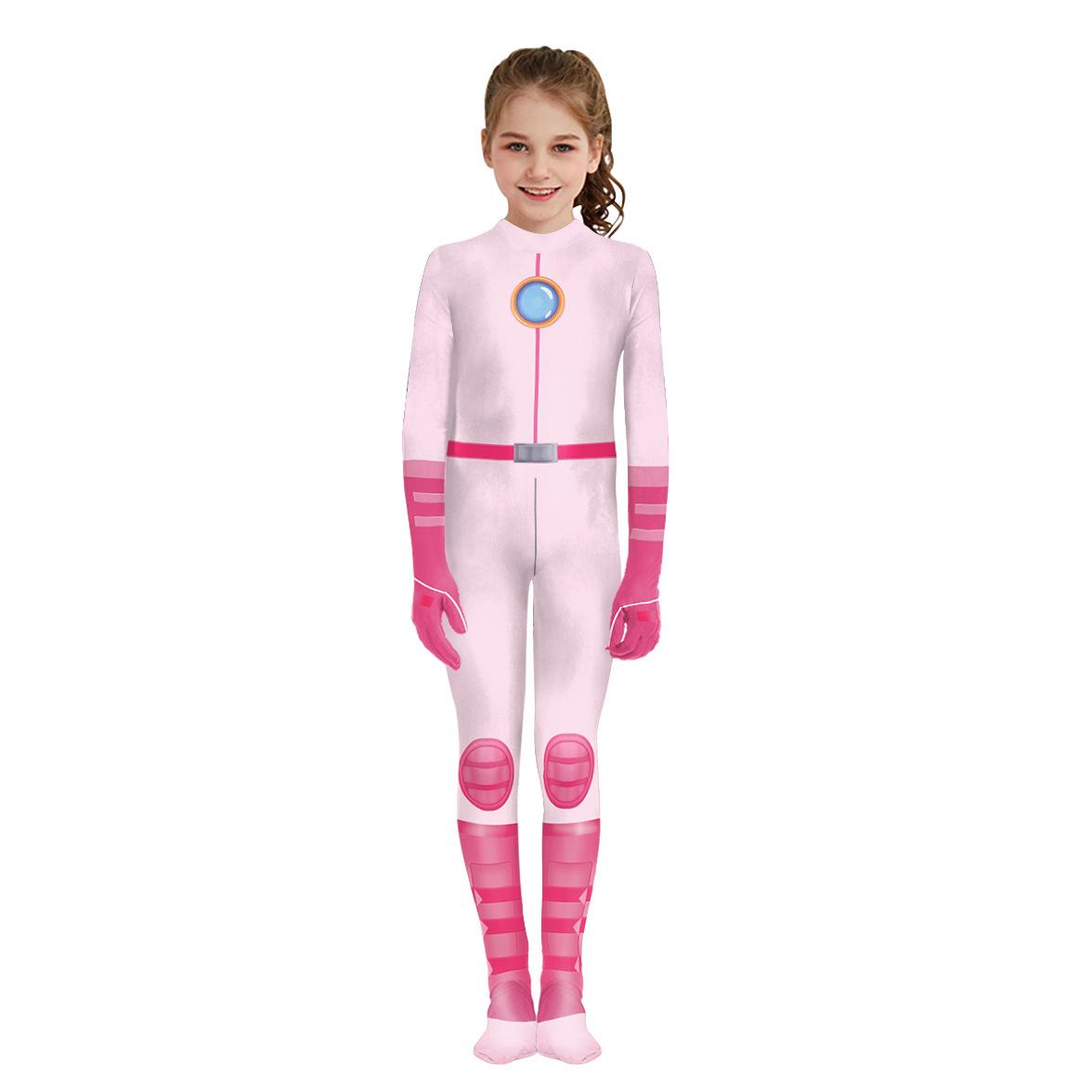 

Kids Peach Princess Halloween Cosplay Jumpsuit Costume Small