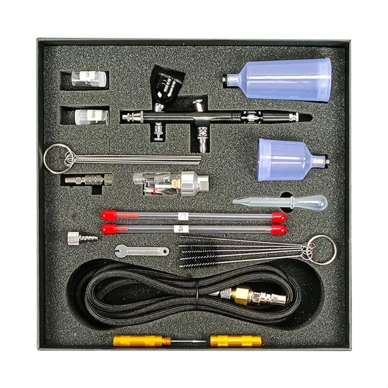 Double Action Air Brush Gravitational Feed Nozzle Guns Cake Decorating Brushes For Nail Manicure Art Crafts Cake