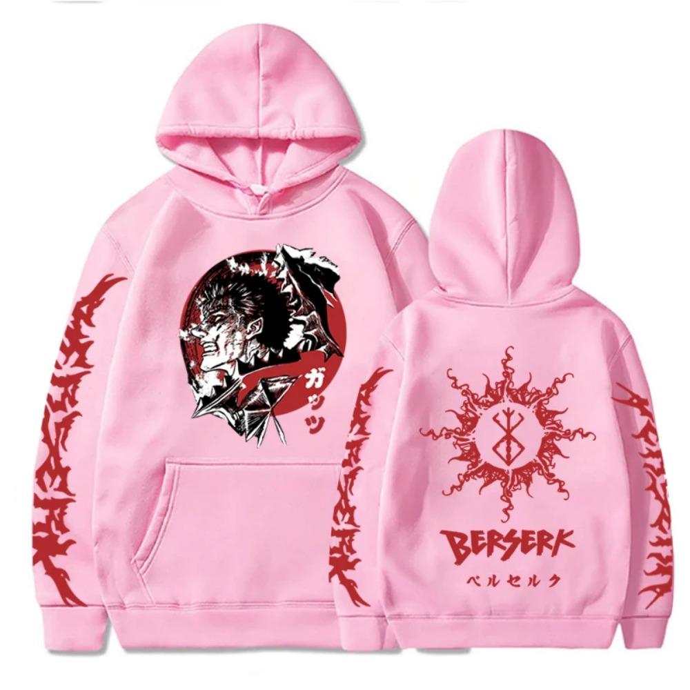 Japanese Anime Hoodie New Fashion Hoodies Manga Berserk Long Sleeve Pullovers Vintage Y2k Tops Casual Harajuku Men's Sweatshirts