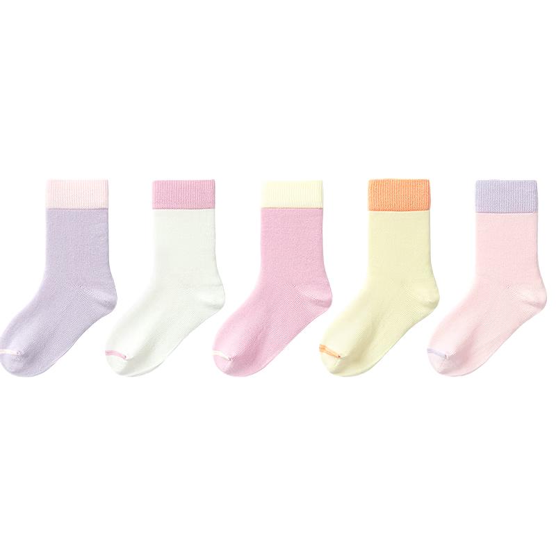 Balabala Kids Mid-Calf Cotton Socks (5 Pairs) 140