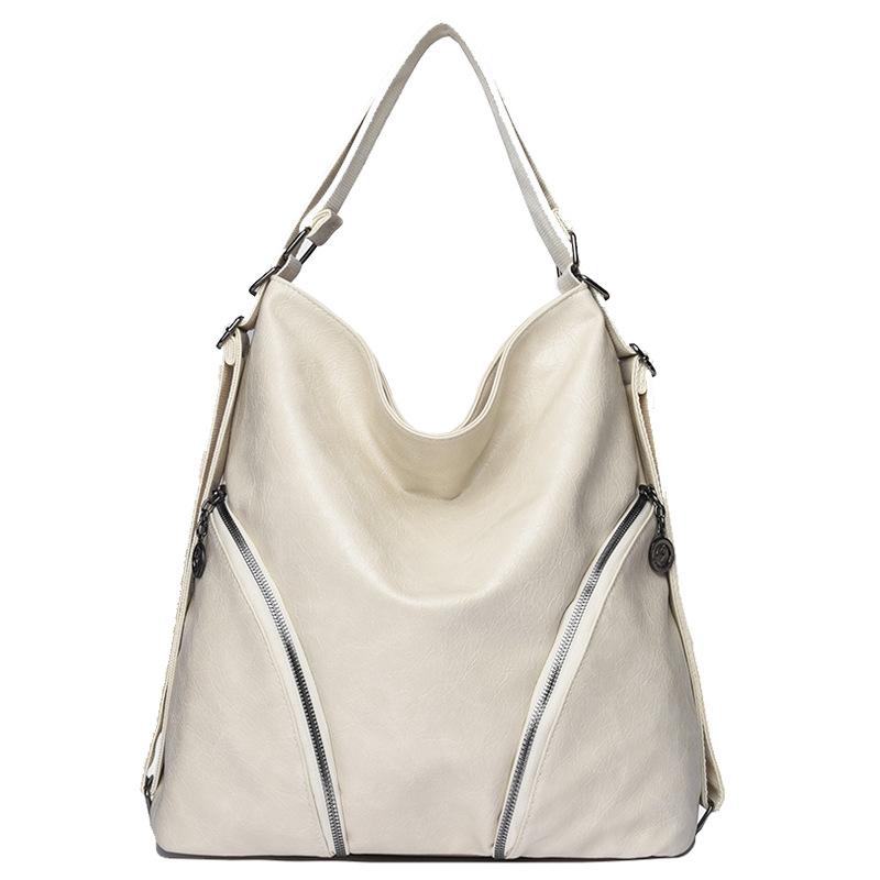 Fashionable and Retro Large-capacity Backpack Simple and Casual Single-shoulder Crossbody Tote Bag