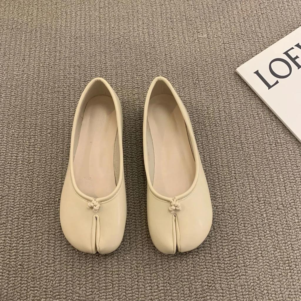 Women Split Toe Flats Loafers Ladies Soft Sole Ballerina Ninja  Cozy Female Casual Mujer Slip On Shoes