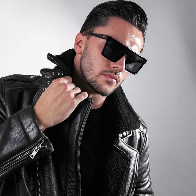 Retro Black Square Sunglasses Men Brand Designer Outdoor Fashion Sun Glasses Classic Vintage Male Shades Driving