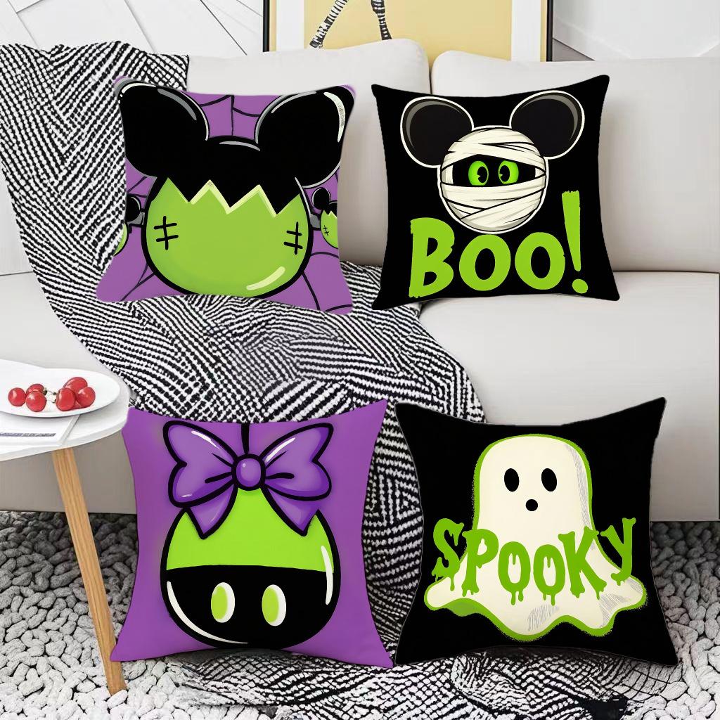 Single-sided Printing Halloween Pumpkin Push Push Cushion Cover Printed Home Push Pillow Cover