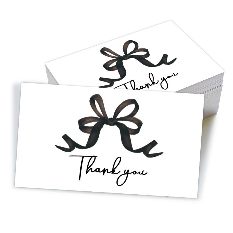 50 ks Děkovných karet pro podnikání Design třešní a růžové mašle Oslavní pozvánky Kartičky k balení dárků na párty