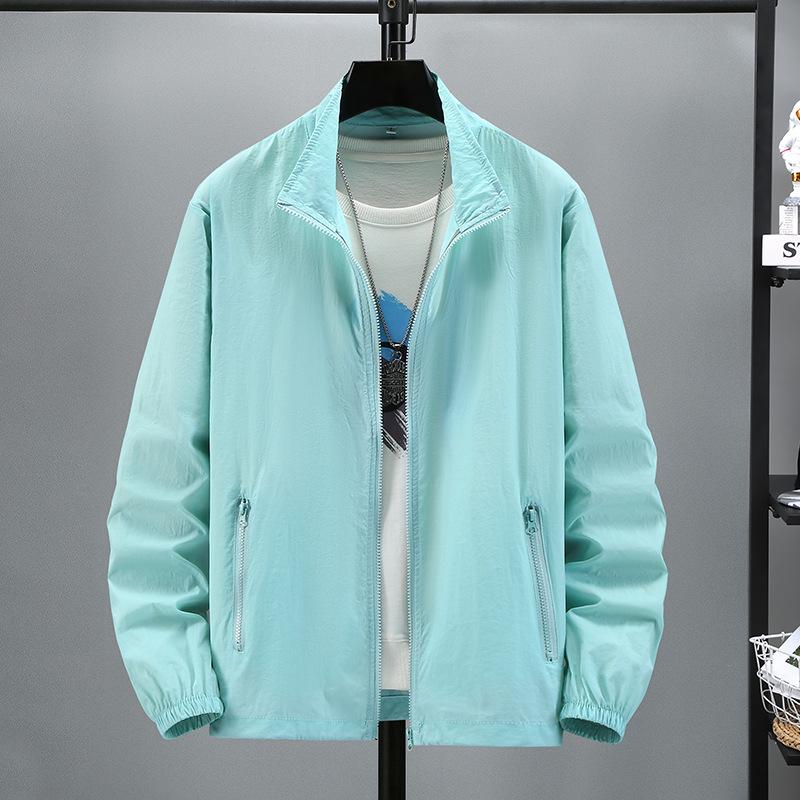 

Мужская ультралегкая куртка большого размера с защитой от УФ-лучей, воротником-стойкой 4XL (80-90 kg)