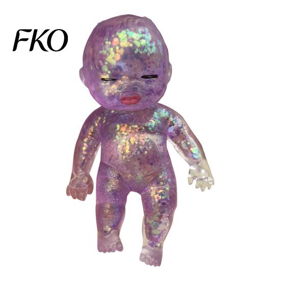 Babies Stress Relief Toy Glitter Toy, Clear Baby Doll Squeeze Soft Stretchy Sensory Fidget Relaxing Gift for Adults Kids, Party Favors Adult Hand Ball