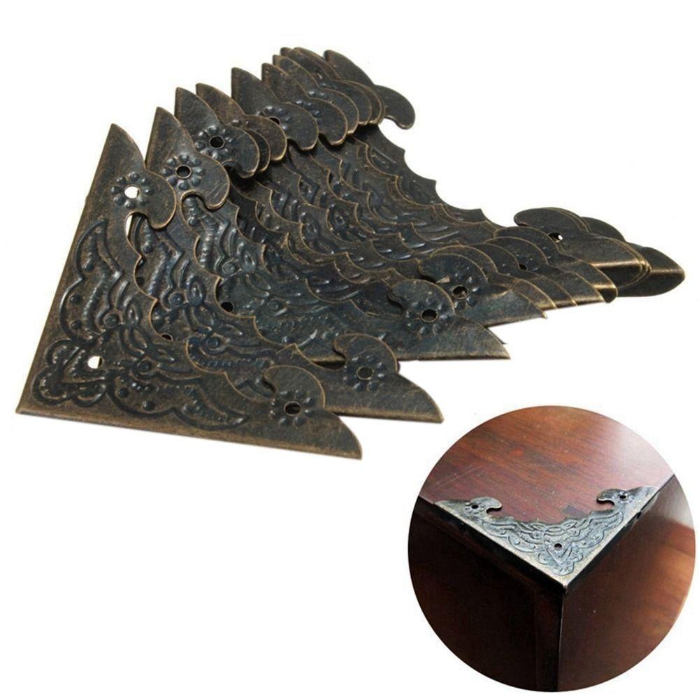 Flower Pattern Wooden Box Jewelry Box Protect Cover Corner Foot Corner Brackets Corner Protector