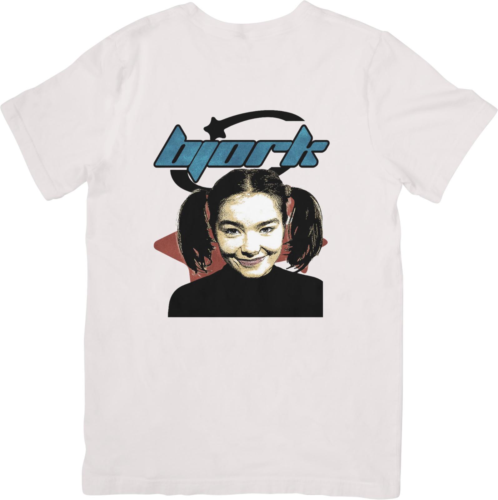 Björk Music Fit for Men  Women Quality Cotton T-Shirt White. XL