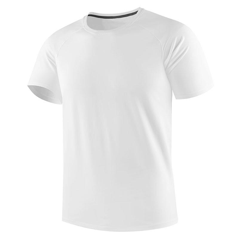Men s 2026 Summer Casual Sports T-shirt: Breathable, Quick-dry, Lightweight Ice Silk, Four-way Stretch. XXL белый