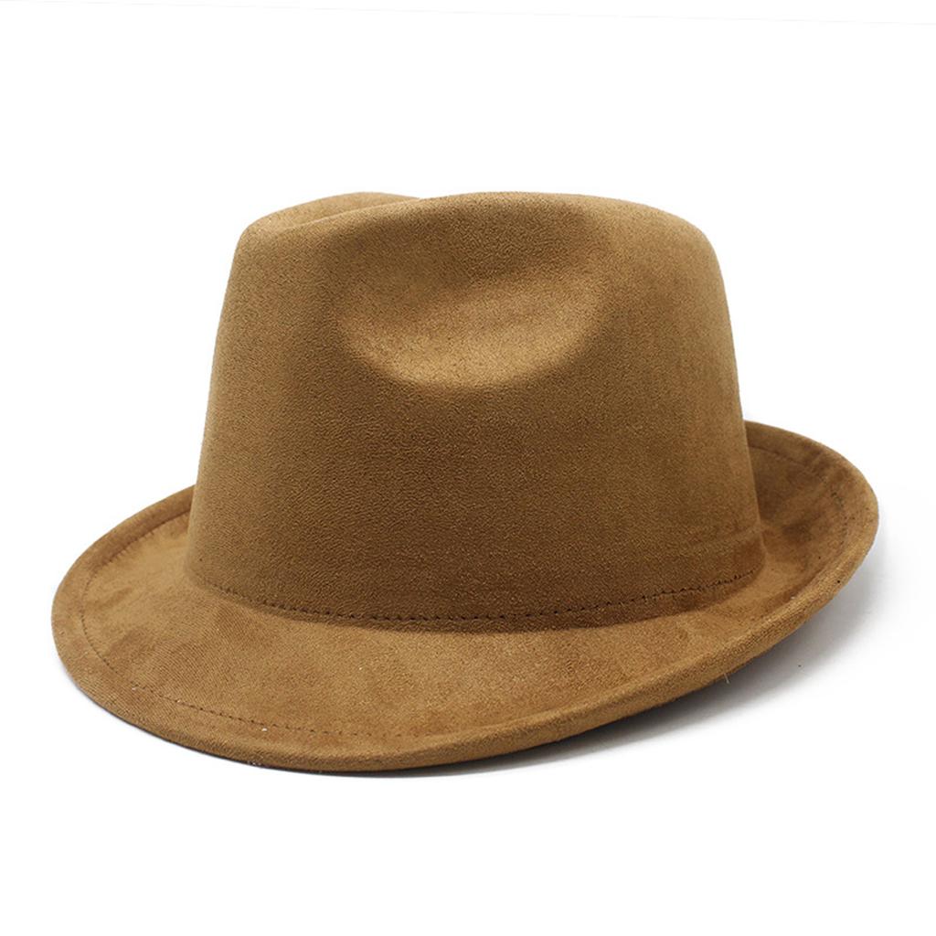 Women Men Fedoras Hat Classic Elegant Panama Hat Casual Dress Cap for Party Clothes Accessories England Style Suede Caps