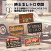 Merrytime 5-Piece Tin Sign Set, American Garage, Retro Car, Classic Car, Garage, Vintage Sign Plate, Masculine Space, West Coast Style, Cafe Style,