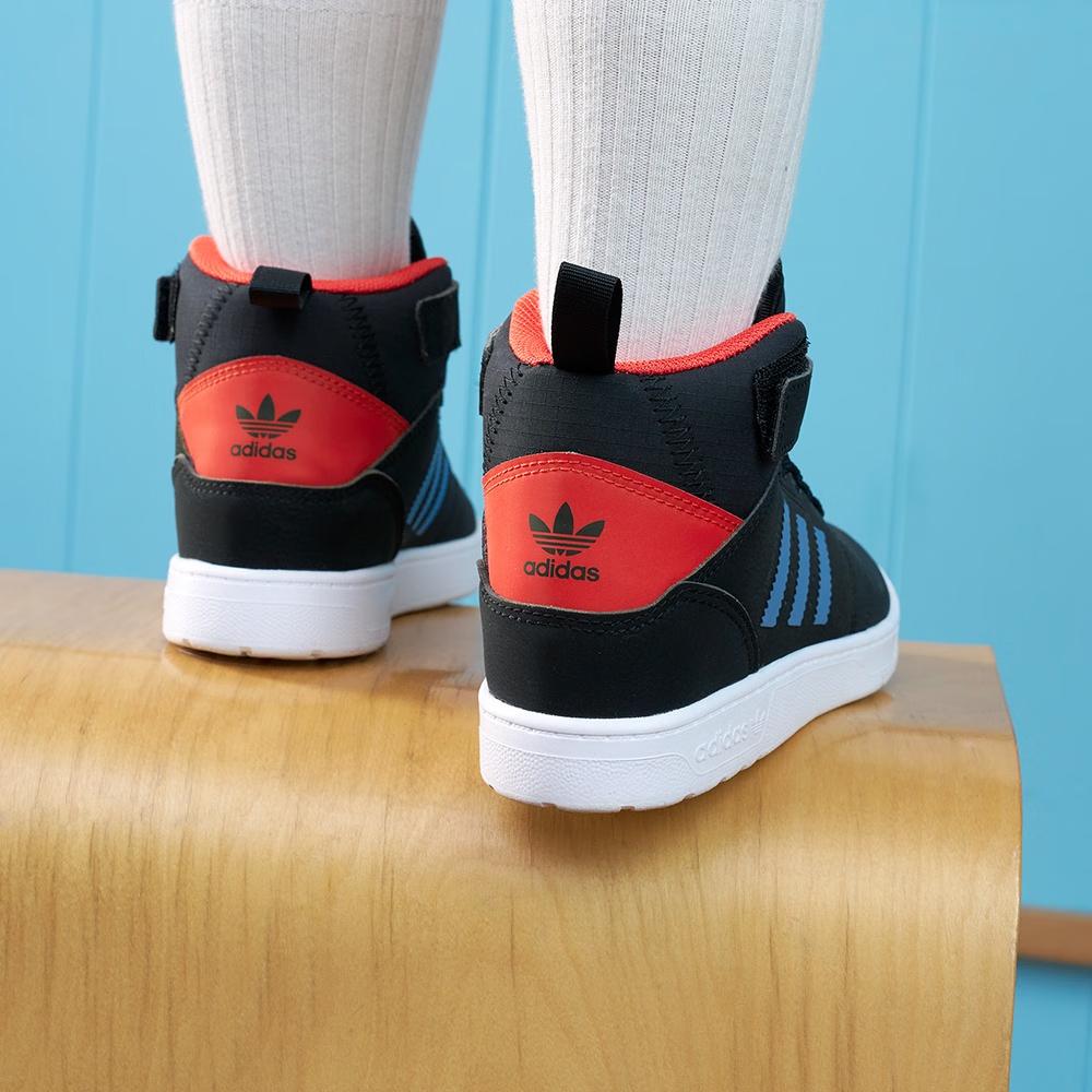Adidas Originals Drop Step 360 C Comfortable High top Kids' Skateboarding Shoes Black Red Children Aged 3 7 Years Old S23984