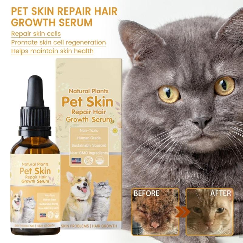 Haustier Hautpflege Haarausfall Serum für Haustiere Haare Nachwachsen Serum für Haustiere Haut Reparatur Essenz für Haustiere Wundheilung für Haustiere Haare Nachwachsen für Hunde Hautwunde bei Hunden