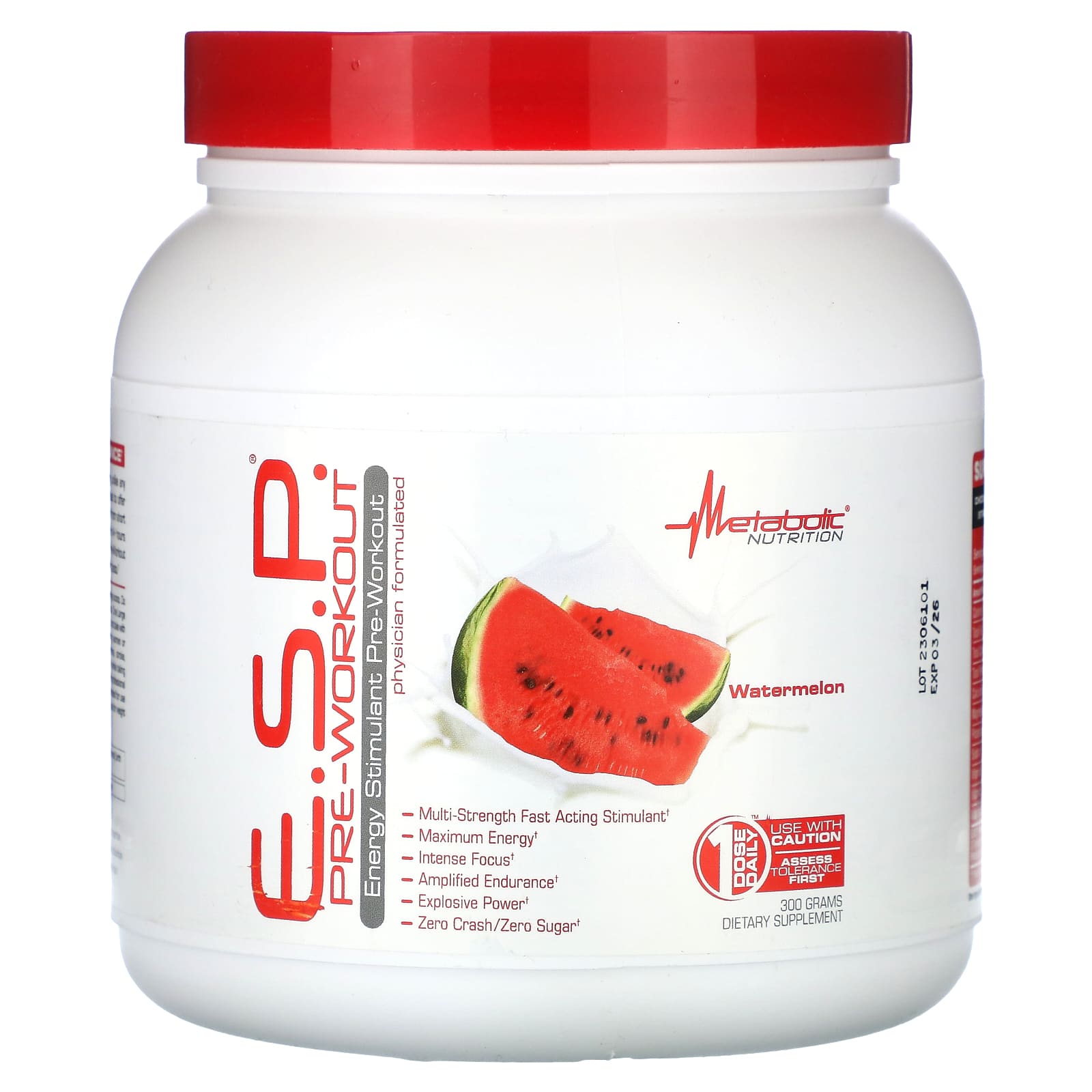 

Metabolic Nutrition, SP Pre-Workout Supplement, Watermelon, 300 g