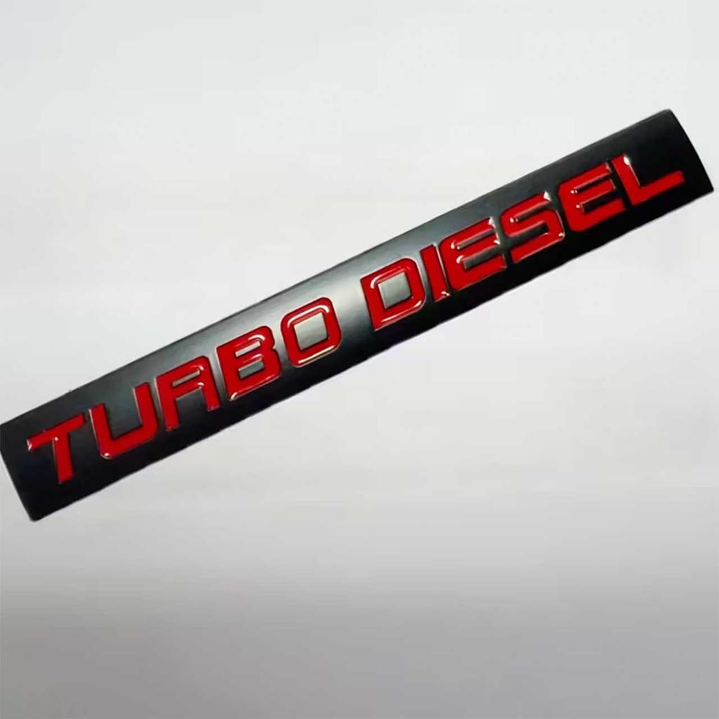 3d Chrome Metal Rear Trunk Car Badge Logo Turbo Diesel Emblem Sticker Body Decal Adhesive Stickers Accessories
