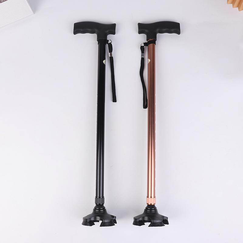 Niet-slip wandelstok voor ouderen, T-handvat, intrekbaar, aluminiumlegering, wandelstokken, opvouwbare kruk, wandelstok voor wandelen, trekkingstok