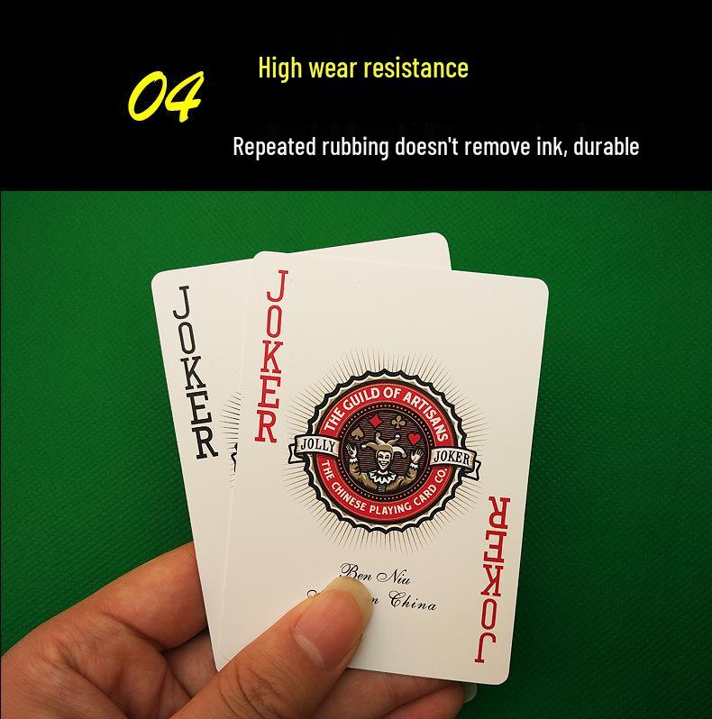 New Ben Niu 777 Texas Hold'em Large Print Frosted Plastic Poker Cards - Waterproof & Durable