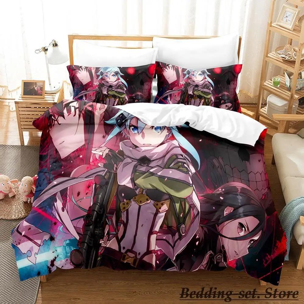 Sword Art Online II Bedding Set Single Twin Full Queen King Size Bed Set Adult Kid Bedroom Duvetcover Sets Anime Bed