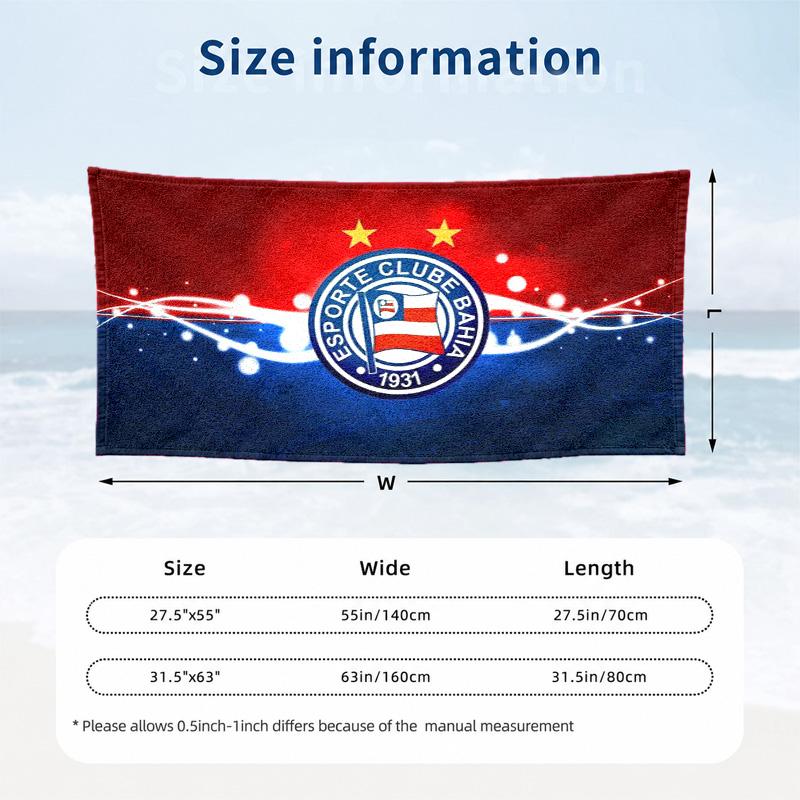Esporte Clube Bahia Microfiber Beach Towel Quick Dry Sand Free Lightweight Beach Towels for Travel Swimming Camping