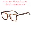 Leopard Frame Square Optical Spectacles With Prescritpion Women Men Student Short-Sight Eyewear Diopter 0 -0.5 -0.75 To -6.0