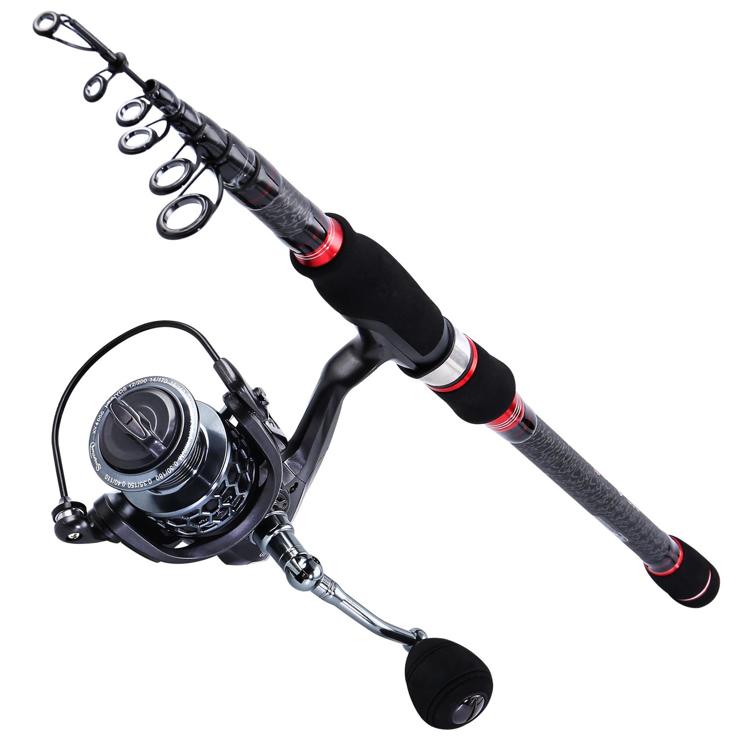 

Телескопическая приманка, удочка из углеродного волокна, 2,4-3,0 м, удочка, спиннинговая рыболовная катушка и бесплатная катушка Rod 2.4 m reel 3000 красный