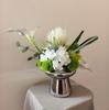 M442 White & Green Handheld Bouquet: Simulation Flower Props for Photography, Travel, Wedding, and Home Decor.