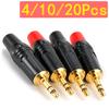 4/10/20PCS Cable Small Three-core Plug 3.5mm Male Jack Plug Headphone  Stereo/mono Wire Diameter