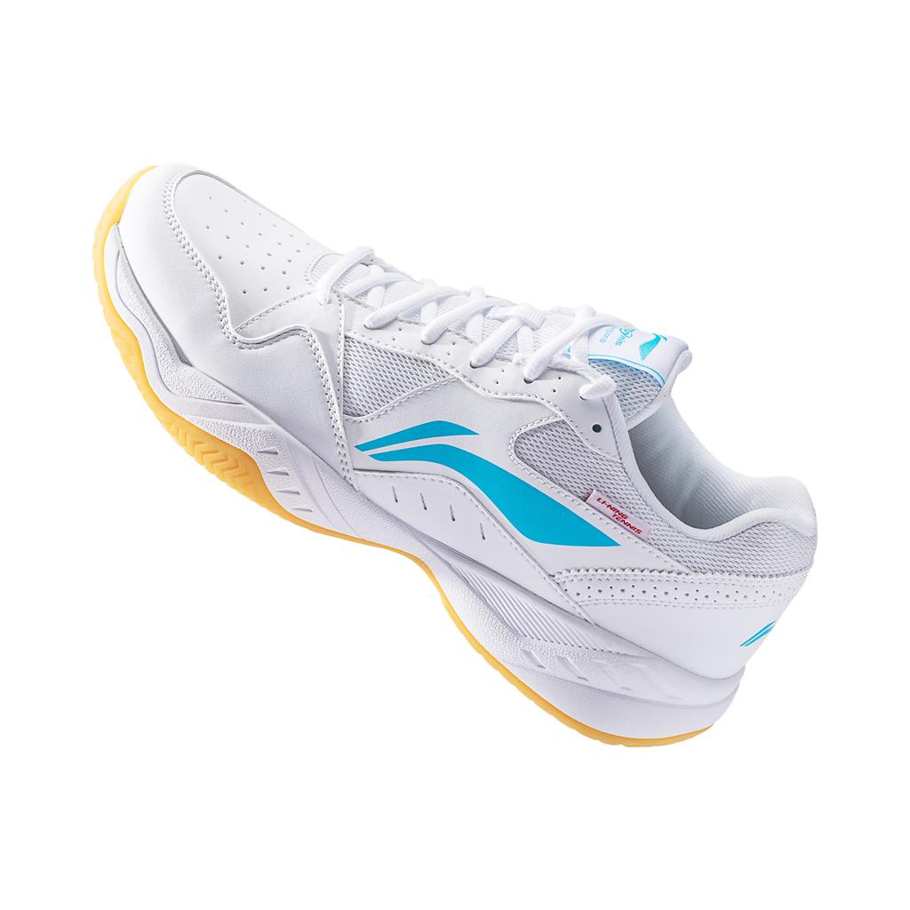 New LiNing Shock Absorbers Slip Resistant Low top Tennis Shoes Unisex White Blue ATTV001-2