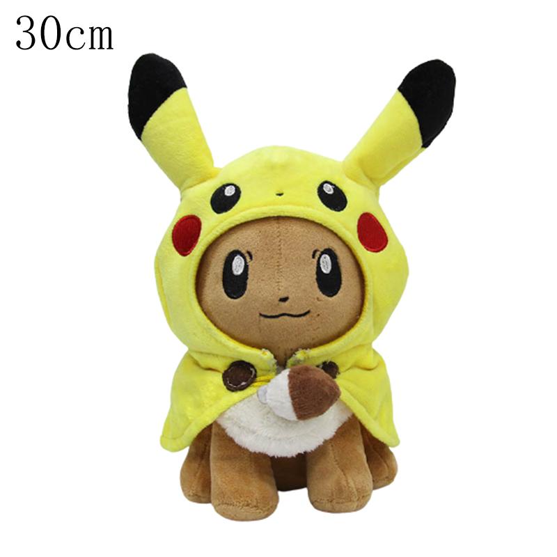 Pikachu Cos Eevee Cosplay Plush Toys Charizard Peluche Rayquaza Tyranitar Garchomp Lucario Stuffed Animal Doll Collectible Gift