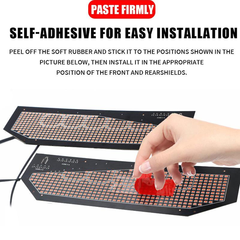 2PCS Devil Eyes Light Car Window Flexible LED Display Screen Matrix Pixel Panel Demon Dynamic Eye Light For Car Truck Windshield
