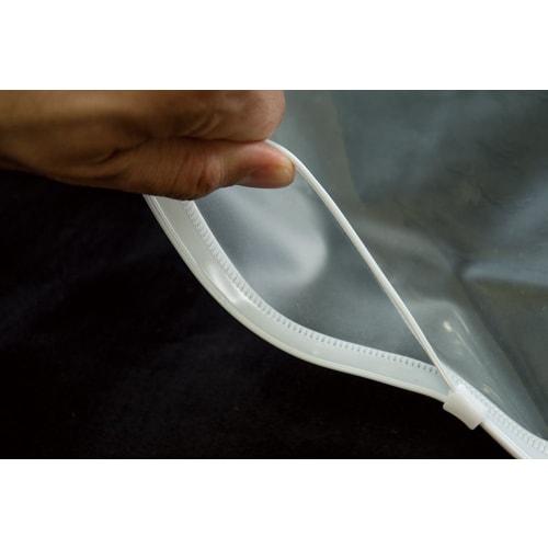 Shinwa Sokutei Clear Case, A1 Size, Vertical, with Zipper, 78197