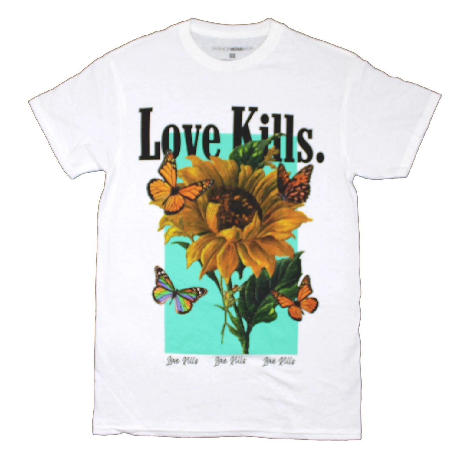 Men s Novelty Love Kills by Fashion Nova T-shirt XXX-Large White XL