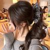 Vintage Plaid Bow Hair Claw Clips Women'S Trendy Hair Accessories Leather Bow Ruffle Design Grid Pattern Banana Clip Headdress