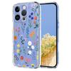 For iPhone 15 Pro Max Case Butterfly Floral Pattern Printing TPU Phone Back Cover