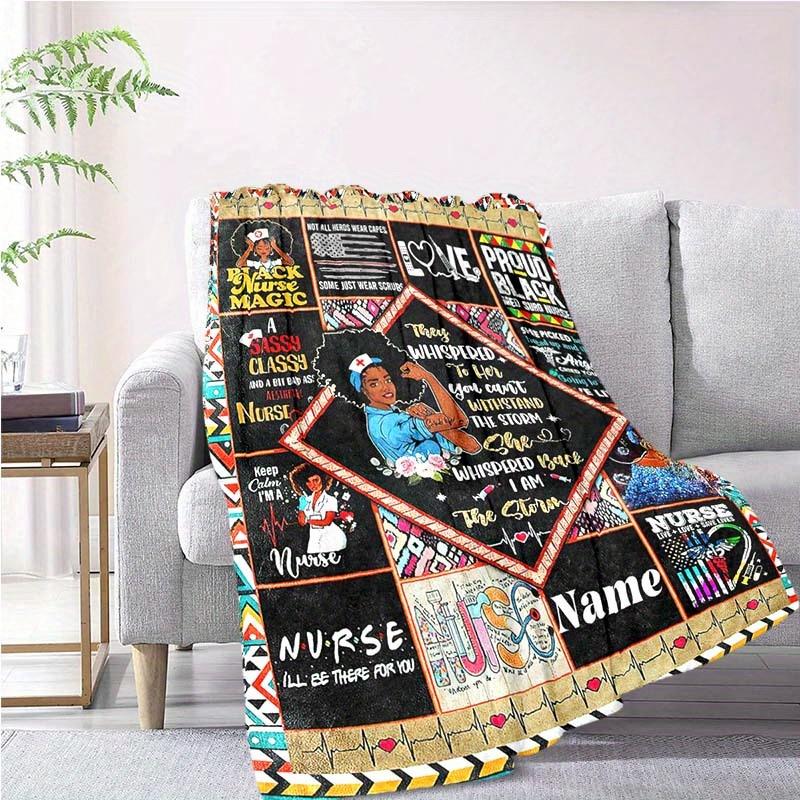 Nurse Customize Your Name Blanket Warm Comfortable And Soft Blankets Are Suitable For Home Chairs Office Sofas Sofas Office Camping And Gifts For