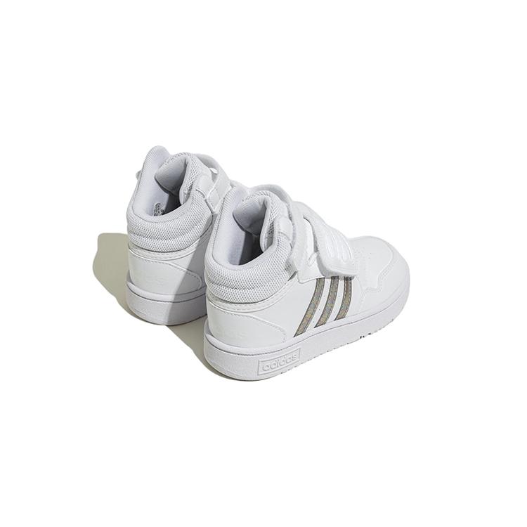 Adidas Hoops MID 3.0 AC Synthetic Leather Abrasion Resistant High top Skateboard Shoes White Infant And Toddler HP2660