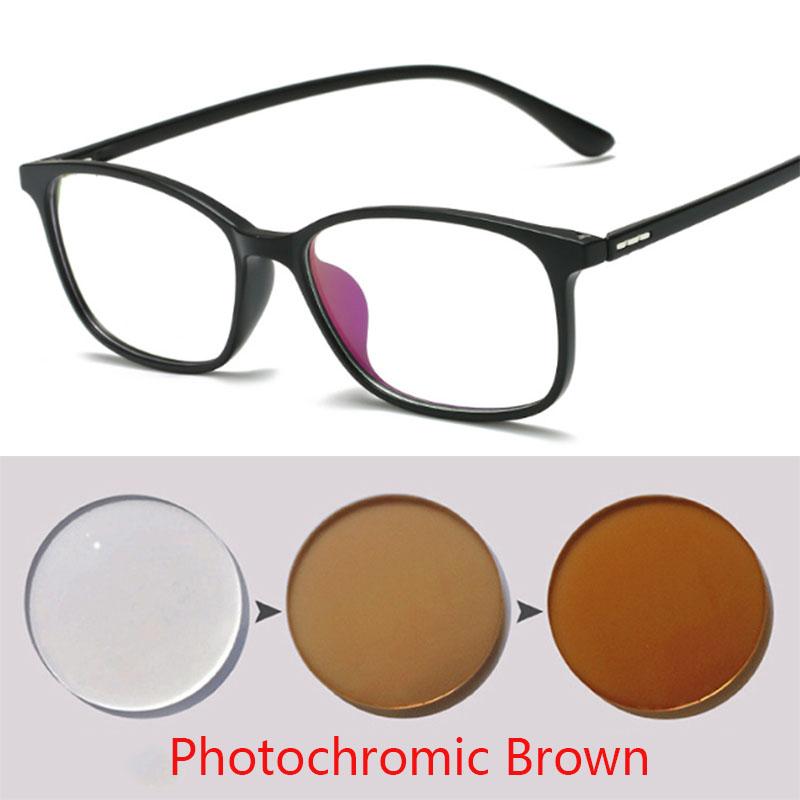 Ultralight TR90 Frame Prescription Eyeglasses Men Women Unisex Retro Square Myopic Optical Eye glasses -0.5 -1.0 -2.0 To -6.0