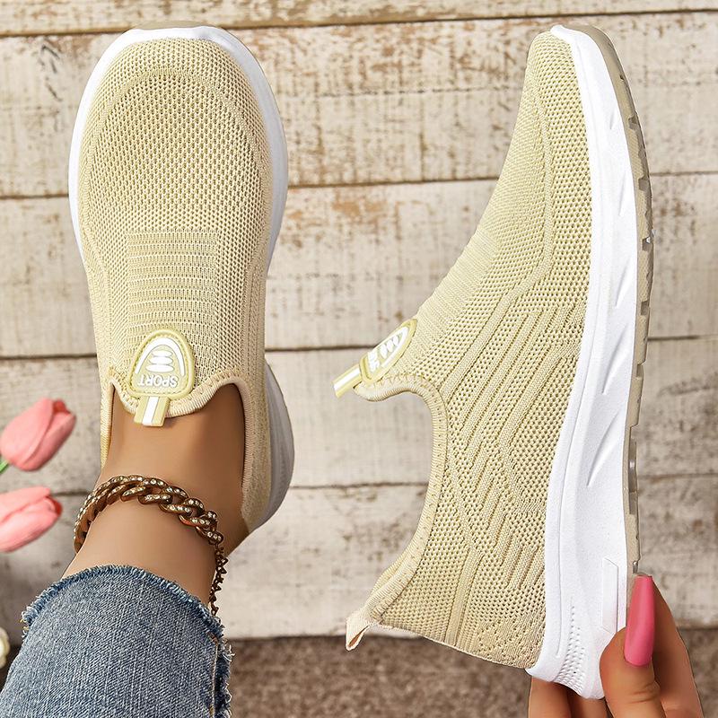 Women's Spring Breathable Plus Size Casual Lightweight Slip-on Loafers with Soft Sole