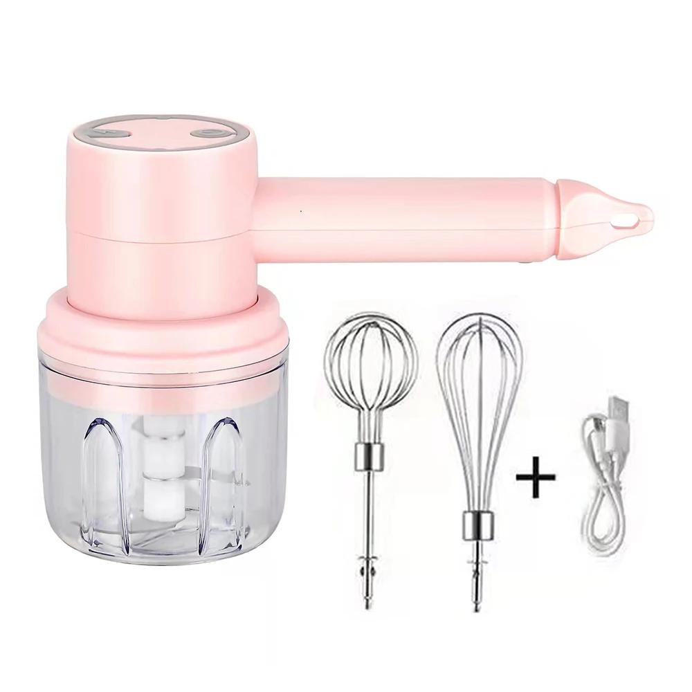 Tragbarer Haushalt Kabellos Elektrischer Eierschläger 2-in-1 Multifunktionaler Handheld Eierschläger Mini Gewürzmühle Chef Machin