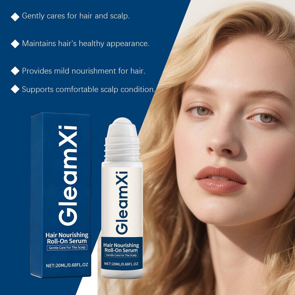 GleamXi Rosemary Hair Roll-on Essence gently moisturizes hair, makes hair soft and light, and leaves scalp shiny.