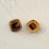 Salircon Classic Retro Tiger Eye Stud Earring For Women 18K Gold Plated Stainless Steel Piercing Ear Accessories Jewelry Gifts